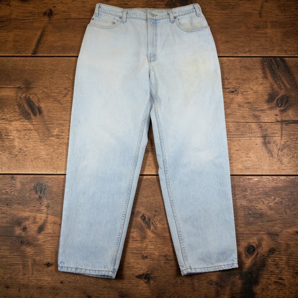 Levi's 560 Jeans Mens W36 L30 Light Wash Blue Vintage 90s Loose Fit Tapered Leg